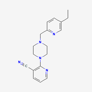 2-{4-[(5-ethylpyridin-2-yl)methyl]piperazin-1-yl}nicotinonitrile