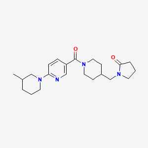 1-[(1-{[6-(3-methyl-1-piperidinyl)-3-pyridinyl]carbonyl}-4-piperidinyl)methyl]-2-pyrrolidinone