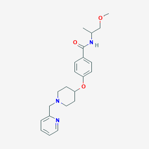 N-(2-methoxy-1-methylethyl)-4-{[1-(2-pyridinylmethyl)-4-piperidinyl]oxy}benzamide