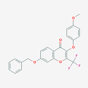 7-(benzyloxy)-3-(4-methoxyphenoxy)-2-(trifluoromethyl)-4H-chromen-4-one