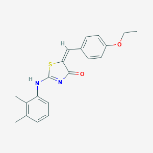 molecular formula C20H20N2O2S B380134 (5E)-2-(2,3-dimethylanilino)-5-[(4-ethoxyphenyl)methylidene]-1,3-thiazol-4-one 