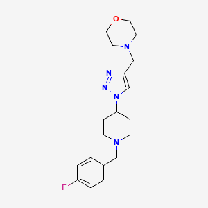 4-({1-[1-(4-fluorobenzyl)-4-piperidinyl]-1H-1,2,3-triazol-4-yl}methyl)morpholine bis(trifluoroacetate)