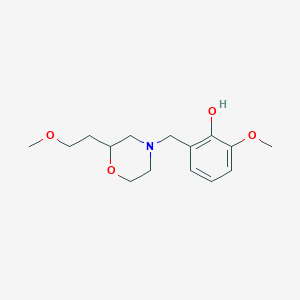 molecular formula C15H23NO4 B3801344 2-methoxy-6-{[2-(2-methoxyethyl)morpholin-4-yl]methyl}phenol 