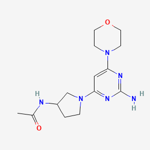 N-[1-(2-amino-6-morpholin-4-ylpyrimidin-4-yl)pyrrolidin-3-yl]acetamide