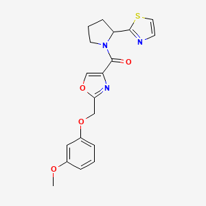 2-[(3-methoxyphenoxy)methyl]-4-{[2-(1,3-thiazol-2-yl)-1-pyrrolidinyl]carbonyl}-1,3-oxazole