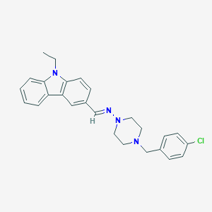 N-[4-(4-chlorobenzyl)-1-piperazinyl]-N-[(9-ethyl-9H-carbazol-3-yl)methylene]amine