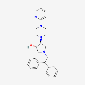 (3S*,4S*)-1-(2,2-diphenylethyl)-4-[4-(2-pyridinyl)-1-piperazinyl]-3-pyrrolidinol