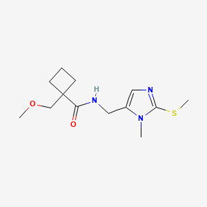 1-(methoxymethyl)-N-{[1-methyl-2-(methylthio)-1H-imidazol-5-yl]methyl}cyclobutanecarboxamide