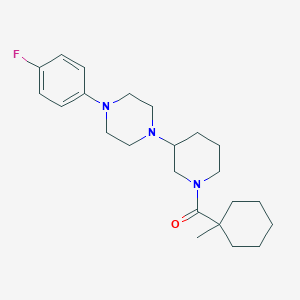 molecular formula C23H34FN3O B3801404 1-(4-fluorophenyl)-4-{1-[(1-methylcyclohexyl)carbonyl]-3-piperidinyl}piperazine 