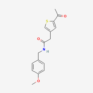 molecular formula C16H17NO3S B3801431 2-(5-acetyl-3-thienyl)-N-(4-methoxybenzyl)acetamide 