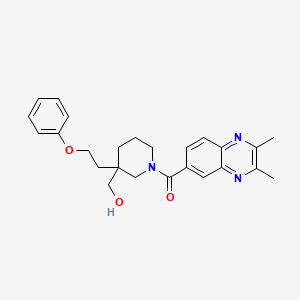 [1-[(2,3-dimethyl-6-quinoxalinyl)carbonyl]-3-(2-phenoxyethyl)-3-piperidinyl]methanol