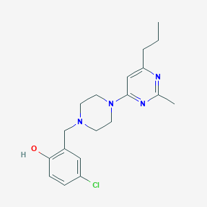 4-chloro-2-{[4-(2-methyl-6-propylpyrimidin-4-yl)piperazin-1-yl]methyl}phenol