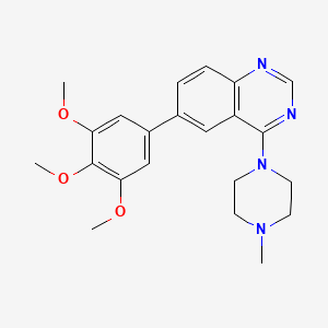 molecular formula C22H26N4O3 B3801476 4-(4-methylpiperazin-1-yl)-6-(3,4,5-trimethoxyphenyl)quinazoline 