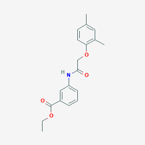 molecular formula C19H21NO4 B380149 Ethyl 3-{[(2,4-dimethylphenoxy)acetyl]amino}benzoate 