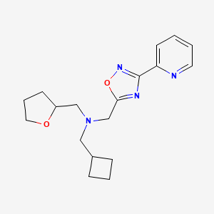 1-cyclobutyl-N-(oxolan-2-ylmethyl)-N-[(3-pyridin-2-yl-1,2,4-oxadiazol-5-yl)methyl]methanamine