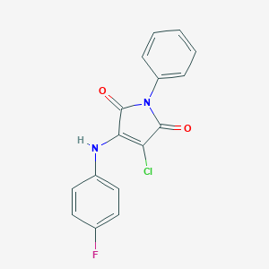 molecular formula C16H10ClFN2O2 B380150 3-chloro-4-(4-fluoroanilino)-1-phenyl-1H-pyrrole-2,5-dione CAS No. 303034-01-7