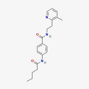 N-[2-(3-methylpyridin-2-yl)ethyl]-4-(pentanoylamino)benzamide