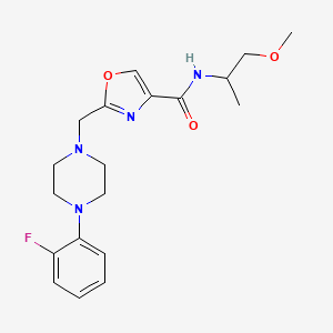 2-{[4-(2-fluorophenyl)-1-piperazinyl]methyl}-N-(2-methoxy-1-methylethyl)-1,3-oxazole-4-carboxamide