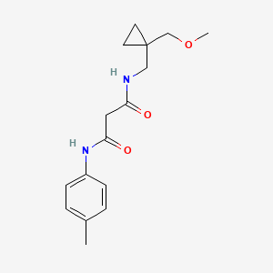 molecular formula C16H22N2O3 B3801542 N-{[1-(methoxymethyl)cyclopropyl]methyl}-N'-(4-methylphenyl)malonamide 