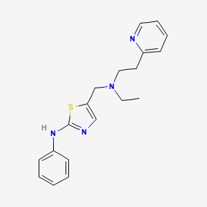 5-{[ethyl(2-pyridin-2-ylethyl)amino]methyl}-N-phenyl-1,3-thiazol-2-amine