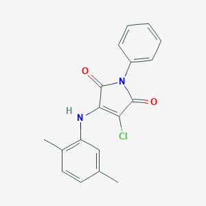 3-chloro-4-(2,5-dimethylanilino)-1-phenyl-1H-pyrrole-2,5-dione