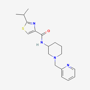 molecular formula C18H24N4OS B3801579 2-isopropyl-N-[1-(2-pyridinylmethyl)-3-piperidinyl]-1,3-thiazole-4-carboxamide 