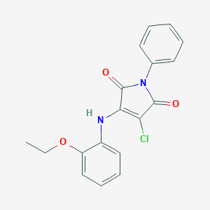 molecular formula C18H15ClN2O3 B380158 3-chloro-4-(2-ethoxyanilino)-1-phenyl-1H-pyrrole-2,5-dione CAS No. 303034-12-0