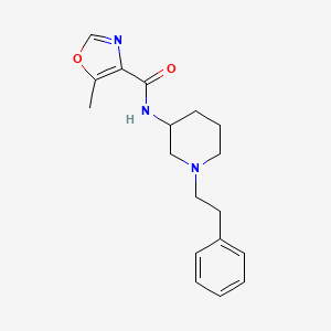 5-methyl-N-[1-(2-phenylethyl)-3-piperidinyl]-1,3-oxazole-4-carboxamide