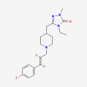 molecular formula C20H27FN4O B3801604 4-ethyl-5-({1-[(2E)-3-(4-fluorophenyl)prop-2-en-1-yl]piperidin-4-yl}methyl)-2-methyl-2,4-dihydro-3H-1,2,4-triazol-3-one 