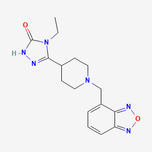 molecular formula C16H20N6O2 B3801622 5-[1-(2,1,3-benzoxadiazol-4-ylmethyl)piperidin-4-yl]-4-ethyl-2,4-dihydro-3H-1,2,4-triazol-3-one 