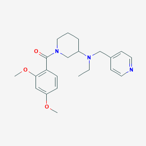 molecular formula C22H29N3O3 B3801630 1-(2,4-dimethoxybenzoyl)-N-ethyl-N-(4-pyridinylmethyl)-3-piperidinamine 