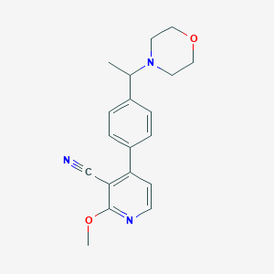 2-methoxy-4-[4-(1-morpholin-4-ylethyl)phenyl]nicotinonitrile