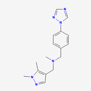 1-(1,5-dimethyl-1H-pyrazol-4-yl)-N-methyl-N-[4-(1H-1,2,4-triazol-1-yl)benzyl]methanamine