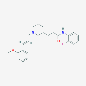 N-(2-fluorophenyl)-3-{1-[(2E)-3-(2-methoxyphenyl)-2-propen-1-yl]-3-piperidinyl}propanamide