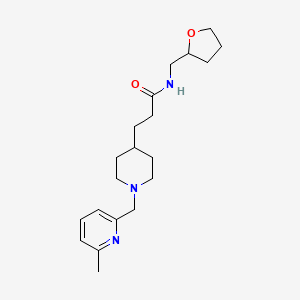 3-{1-[(6-methyl-2-pyridinyl)methyl]-4-piperidinyl}-N-(tetrahydro-2-furanylmethyl)propanamide