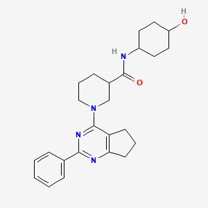 N-(trans-4-hydroxycyclohexyl)-1-(2-phenyl-6,7-dihydro-5H-cyclopenta[d]pyrimidin-4-yl)-3-piperidinecarboxamide