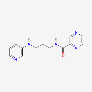 molecular formula C13H15N5O B3801705 N-[3-(3-pyridinylamino)propyl]-2-pyrazinecarboxamide trifluoroacetate 