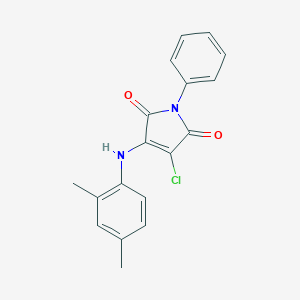 molecular formula C18H15ClN2O2 B380171 3-chloro-4-(2,4-dimethylanilino)-1-phenyl-1H-pyrrole-2,5-dione 