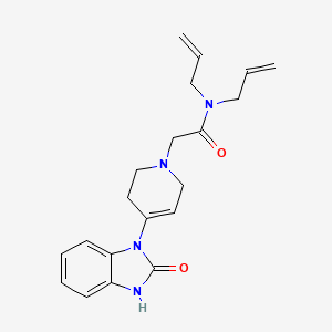 molecular formula C20H24N4O2 B3801711 N,N-diallyl-2-[4-(2-oxo-2,3-dihydro-1H-benzimidazol-1-yl)-3,6-dihydropyridin-1(2H)-yl]acetamide 