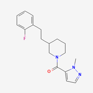 3-[2-(2-fluorophenyl)ethyl]-1-[(1-methyl-1H-pyrazol-5-yl)carbonyl]piperidine