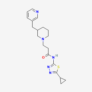 N-(5-cyclopropyl-1,3,4-thiadiazol-2-yl)-3-[3-(pyridin-3-ylmethyl)piperidin-1-yl]propanamide