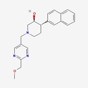 (3S*,4S*)-1-{[2-(methoxymethyl)pyrimidin-5-yl]methyl}-4-(2-naphthyl)piperidin-3-ol