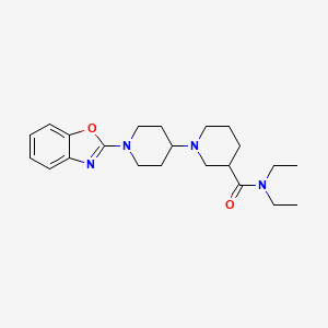 1'-(1,3-benzoxazol-2-yl)-N,N-diethyl-1,4'-bipiperidine-3-carboxamide