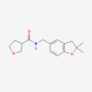 N-[(2,2-dimethyl-3H-1-benzofuran-5-yl)methyl]oxolane-3-carboxamide