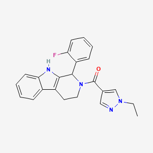 2-[(1-ethyl-1H-pyrazol-4-yl)carbonyl]-1-(2-fluorophenyl)-2,3,4,9-tetrahydro-1H-beta-carboline