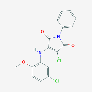 molecular formula C17H12Cl2N2O3 B380179 3-chloro-4-(5-chloro-2-methoxyanilino)-1-phenyl-1H-pyrrole-2,5-dione CAS No. 303034-09-5