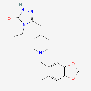 molecular formula C19H26N4O3 B3801803 4-ethyl-5-({1-[(6-methyl-1,3-benzodioxol-5-yl)methyl]piperidin-4-yl}methyl)-2,4-dihydro-3H-1,2,4-triazol-3-one 