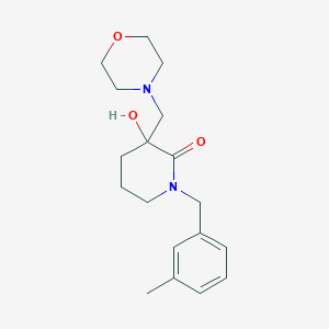 3-hydroxy-1-(3-methylbenzyl)-3-(4-morpholinylmethyl)-2-piperidinone