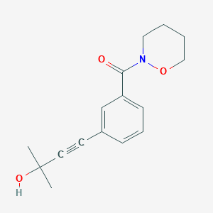 2-methyl-4-[3-(1,2-oxazinan-2-ylcarbonyl)phenyl]-3-butyn-2-ol