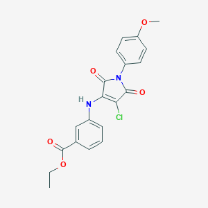 ethyl 3-{[4-chloro-1-(4-methoxyphenyl)-2,5-dioxo-2,5-dihydro-1H-pyrrol-3-yl]amino}benzoate